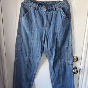 Future Collective Cargo Casual Blue Denim Jeans